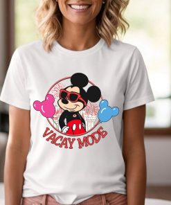 Funny Disney Vacay Mode Shirt, Mickey & Minnie Castle Balloon T-shirt