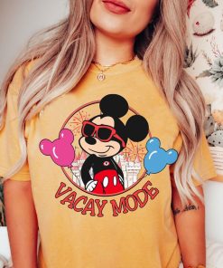 Funny Disney Vacay Mode Shirt, Mickey & Minnie Castle Balloon T-shirt