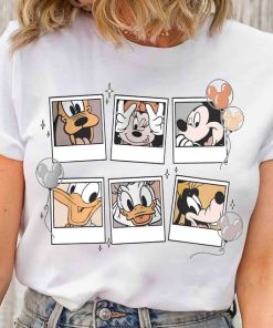 Disney Mickey Mouse & Friends Cute Photos Balloon Retro Shirt