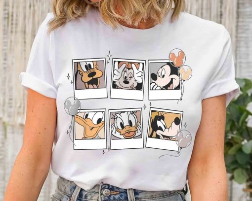 Disney Mickey Mouse & Friends Cute Photos Balloon Retro Shirt