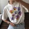 Graphic Tee Violet Flower Shirt Comfort Colors Shirt Graphic Tee For