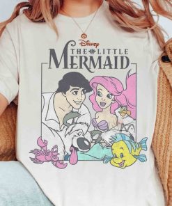 Disney The Little Mermaid Vintage Group Poster T-Shirt