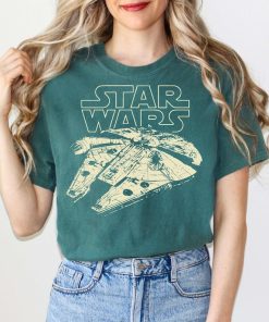 Vintage Disney Star Wars Shirt, Millennium Falcon Graphic T-shirt