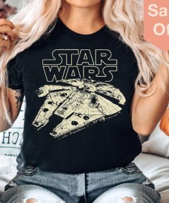 Vintage Disney Star Wars Shirt, Millennium Falcon Graphic T-shirt