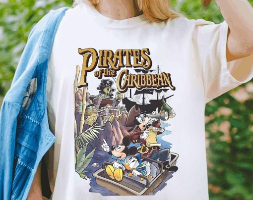 Retro Disney Pirates Of The Caribbean Shirt, Comfort Colors T-shirt