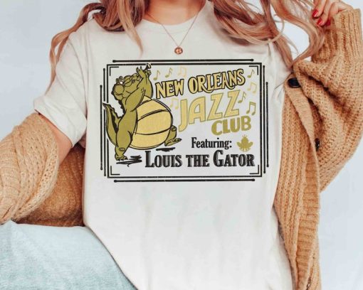 Funny New Orleans Jazz Club Louis The Gator T-shirt