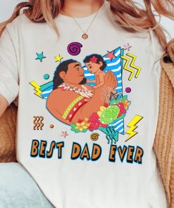 Disney Best Dad Ever Chief Tui and Moana Retro 90s Shirt