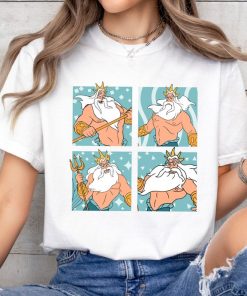 Disney The Little Mermaid King Triton Portrait Boxes Shirt