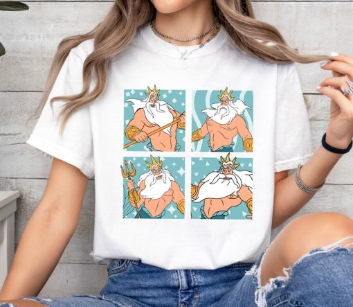 Disney The Little Mermaid King Triton Portrait Boxes Shirt