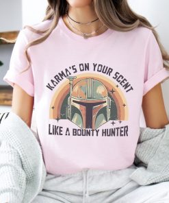 Star Wars Vintage Karma Is On Your Scent Bounty Hunter Shirt