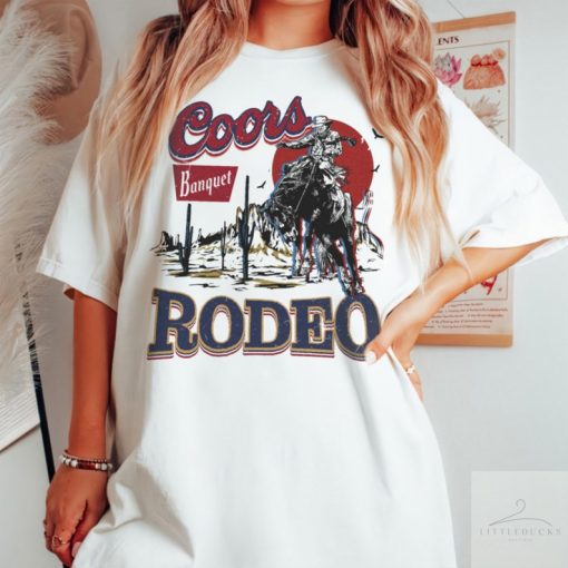 Coors Rodeo 90s Cowboy T-Shirt, Vintage 2000s Graphic Western Shirt