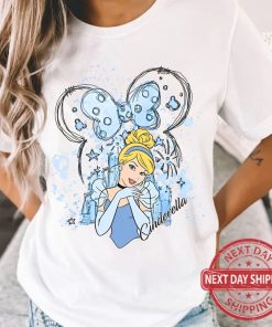 Cute Disney Cinderella Water Colors Shirt, Walt Disney Princess Tshirt