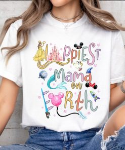 Disney Happiest MAMA On Earth Mother’s Day Shirt, Disney Princess Tee