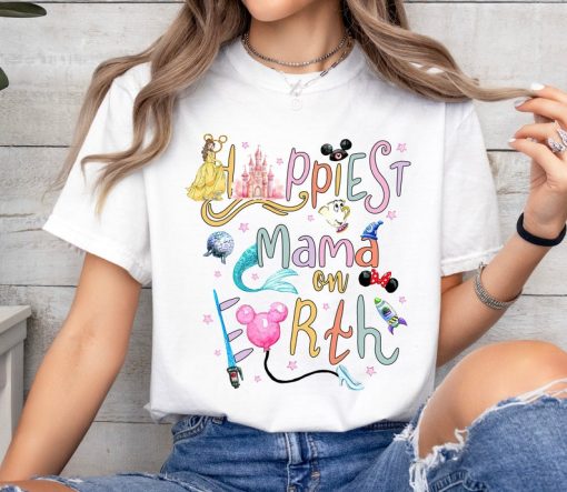 Disney Happiest MAMA On Earth Mother’s Day Shirt, Disney Princess Tee