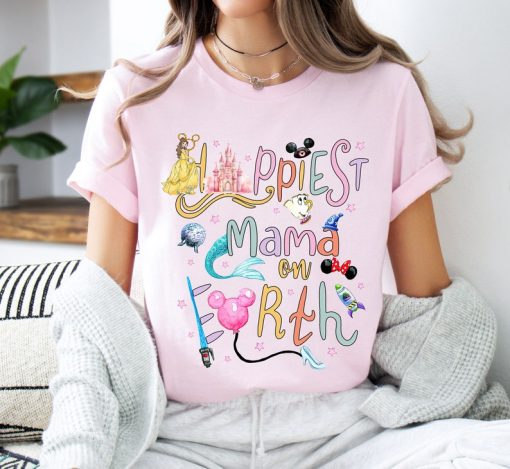 Disney Happiest MAMA On Earth Mother’s Day Shirt, Disney Princess Tee