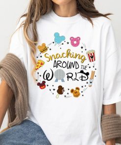 Snacking Around The World Shirt, Vintage Disneyland Family Trip Shirt