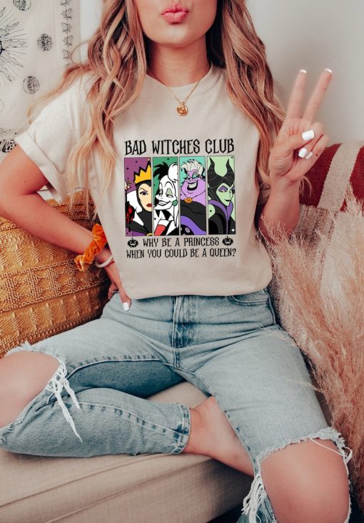 Bad Witches Club Shirt, Halloween Sweatshirt, Villain Squad T-Shirt