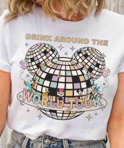 Vintage Drink Around The World Tour Mickey Disco T-shirt