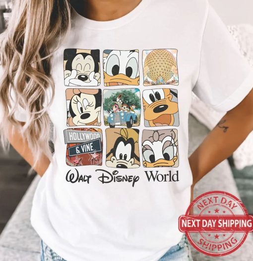 Retro 90S Walt Disney World Shirt, Funny Mickey And Friends Tshirt