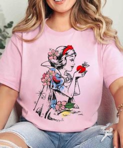 Disney Snow White Princess Sketch Retro Shirt