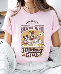 Disney Funny Mouse Mickey's Hiking Club Retro Shirt