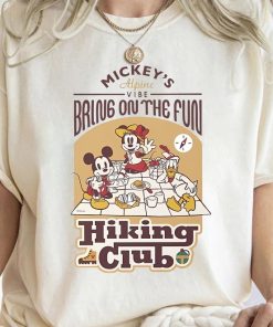 Disney Funny Mouse Mickey's Hiking Club Retro Shirt