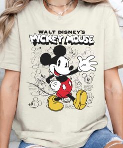 Disney Mickey And Friends Mickey Mouse Sketches T-Shirt