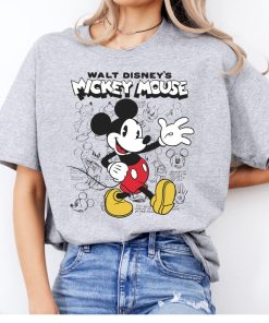 Disney Mickey And Friends Mickey Mouse Sketches T-Shirt