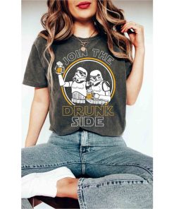 Funny Stormtrooper Join To The Drunk Side Retro T-shirt