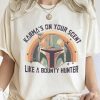 Star Wars Vintage Karma Is On Your Scent Bounty Hunter Shirt