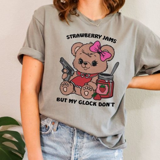 Comfort Colors Strawberry Jams But My Glock Don't Unisex Shirt