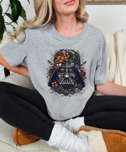 Floral Darth Vader Face Shirt, Star Wars Flowers T-shirt