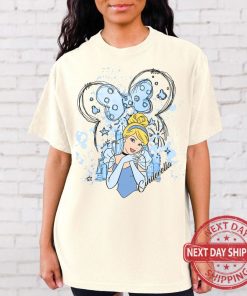 Cute Disney Cinderella Water Colors Shirt, Walt Disney Princess Tshirt