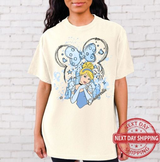 Cute Disney Cinderella Water Colors Shirt, Walt Disney Princess Tshirt