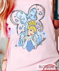 Cute Disney Cinderella Water Colors Shirt, Walt Disney Princess Tshirt