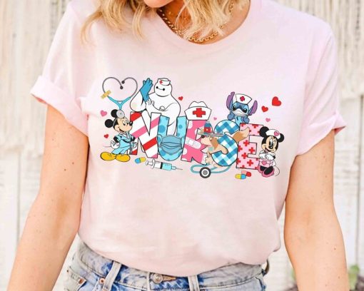 Disney Nurse Characters Shirt, Disney Nursing School Student