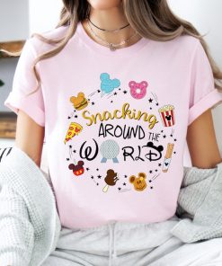 Snacking Around The World Shirt, Vintage Disneyland Family Trip Shirt