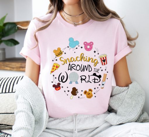 Snacking Around The World Shirt, Vintage Disneyland Family Trip Shirt