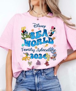 Disney Sea World Family Adventure 2024 Mickey and Friends Shirt