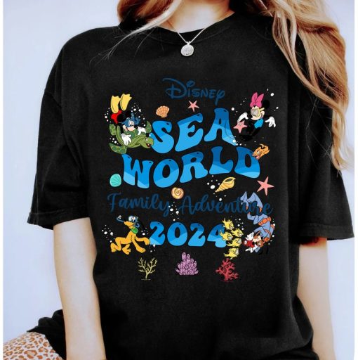 Disney Sea World Family Adventure 2024 Mickey and Friends Shirt