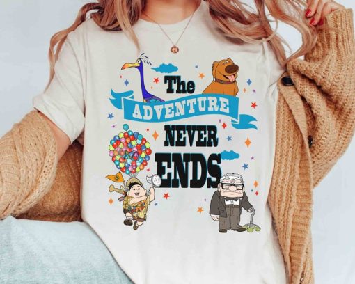 Disney Pixar Up Adventure Never Ends T-shirt