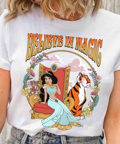 Vintage Jasmine Princess Believe In Magic Floral T-Shirt