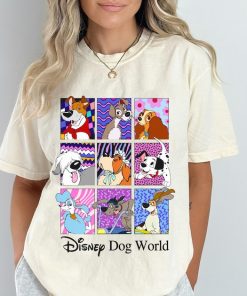 Vintage Disney Dog World Shirt, Dog Breeds Funny Disneyland T-shirt