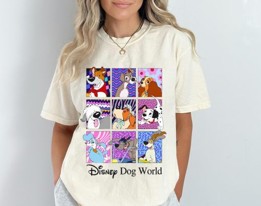 Vintage Disney Dog World Shirt, Dog Breeds Funny Disneyland T-shirt