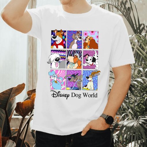 Vintage Disney Dog World Shirt, Dog Breeds Funny Disneyland T-shirt