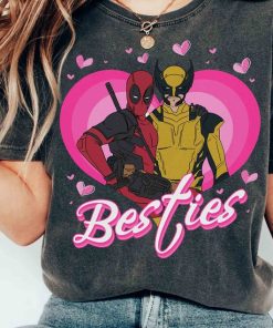 Marvel X-Men Deadpool and Wolverine Bestie Comfort Color T-shirt