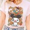 Vintage Hei Hei Rooster Pua Pig With Mickey Ears Floral T-shirt