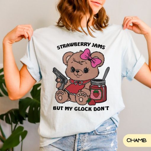 Comfort Colors Strawberry Jams But My Glock Don't Unisex Shirt