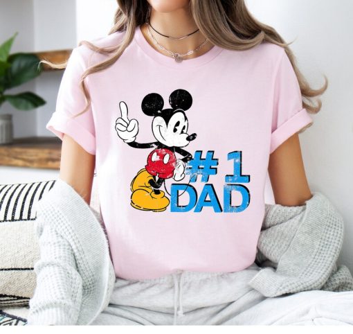 Disney Mickey Mouse Father's Day 1 Dad T-Shirt Unisex Gift T-Shirt