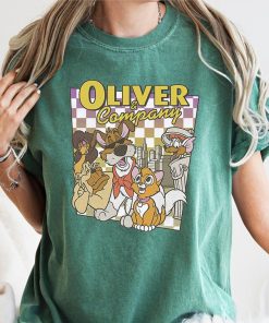 Disney Oliver & Company Funny Group Photo T-shirt